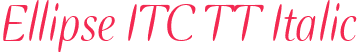 Ellipse ITC TT Italic